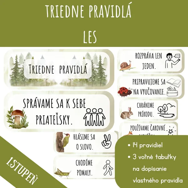 Pravidlá triedy - les
