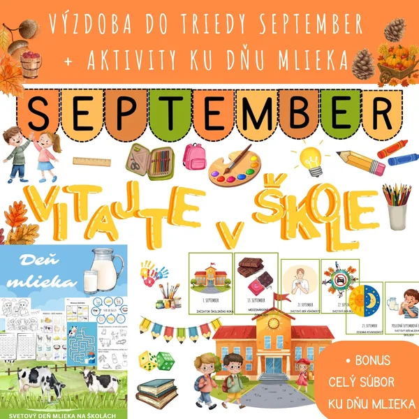 September výzdoba + Deň mlieka