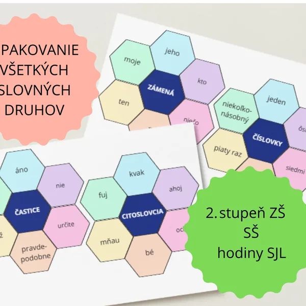 Slovné druhy - opakovanie hravou formou