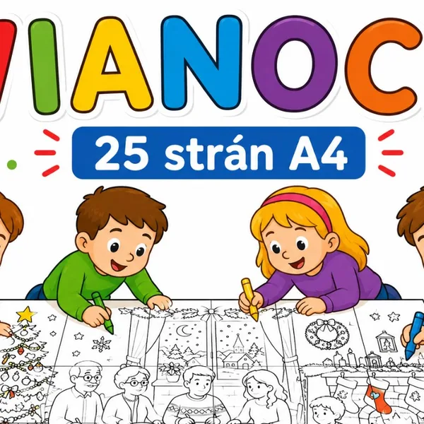 Kooperatívna omaľovanka – VIANOCE (25 strán A4)