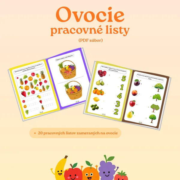 Ovocie - pracovné listy (PDF súbor)