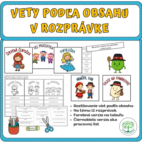 VETY PODĽA OBSAHU V ROZPRÁVKE