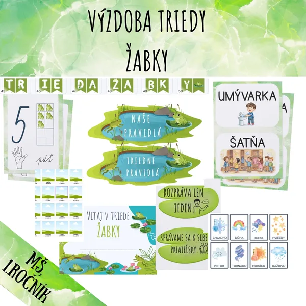 Výzdoba triedy - žabky