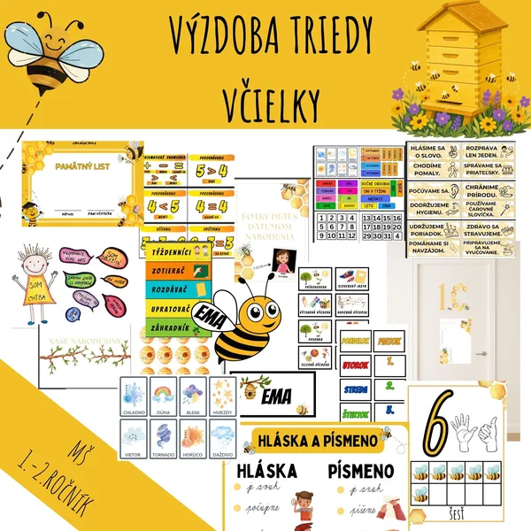 Výzdoba triedy - Včielky