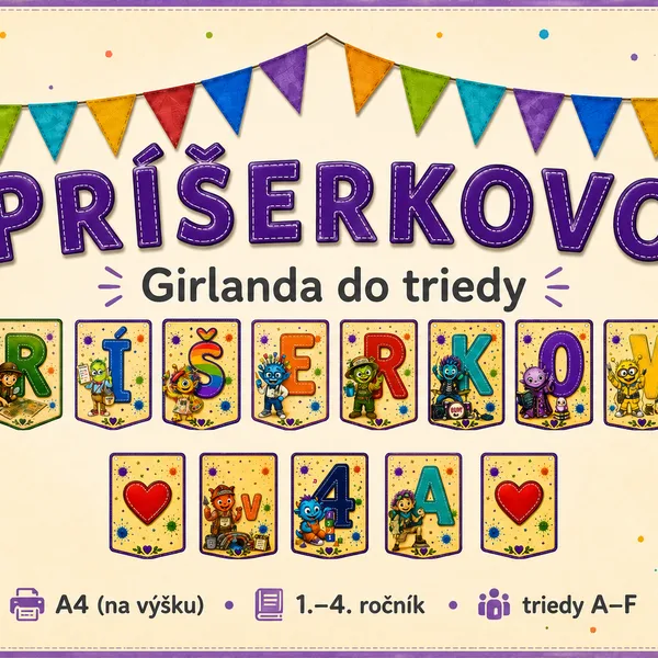 PRÍŠERKOVO – Girlanda celoročná do triedy 
