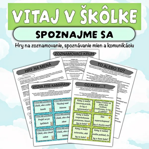 VITAJ V ŠKÔLKE - spoznajme sa
