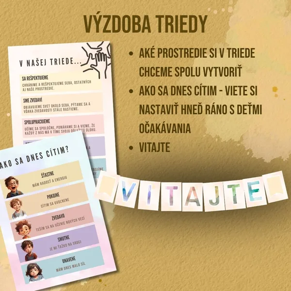 Veľký pastelový štartovací balíček do triedy: Výzdoba, pravidlá, rozvrh a narodeninovník