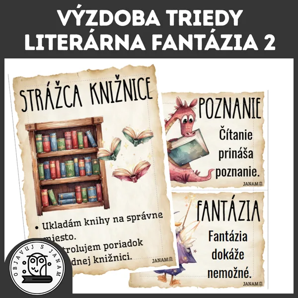 Literárna fantázia - čitateľská výzdoba triedy 2. časť