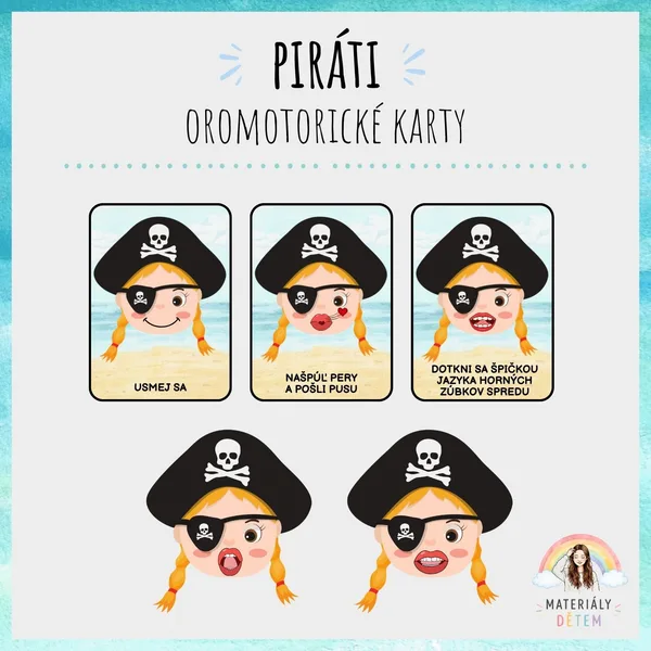 🏴‍☠️Piráti, oromotorické karty🏴‍☠️