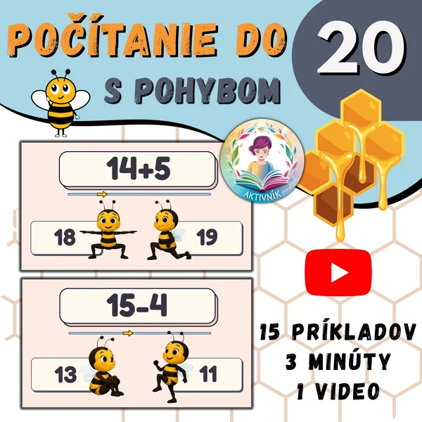 VČELIA MATEMATICKÁ ROZCVIČKA - počítanie do 20