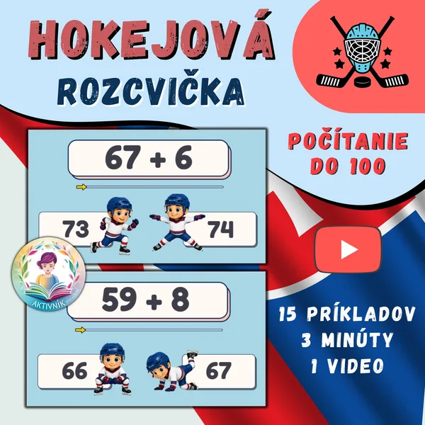 HOKEJOVÁ ROZCVIČKA - počítanie do 100