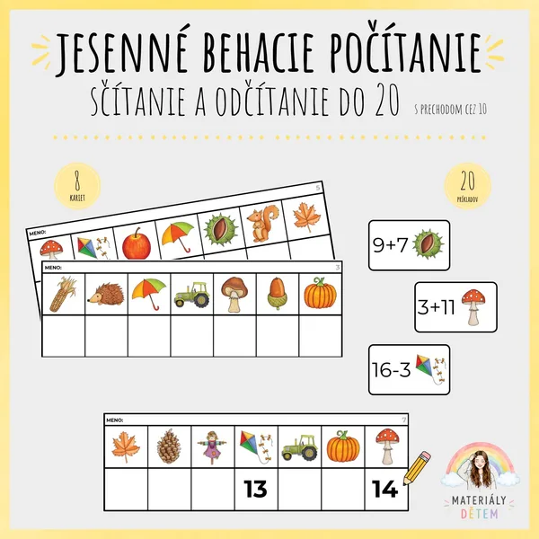 🪁Jesenné behacie počítanie🪁