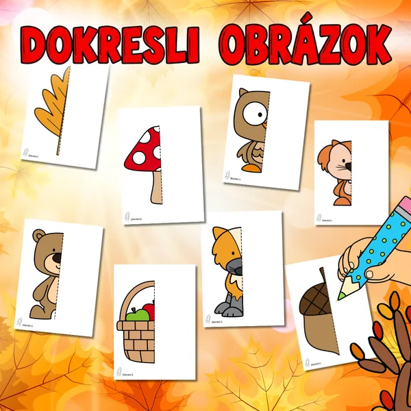 Jeseň/ Jeseň prišla - Aktivita na dokresľovanie