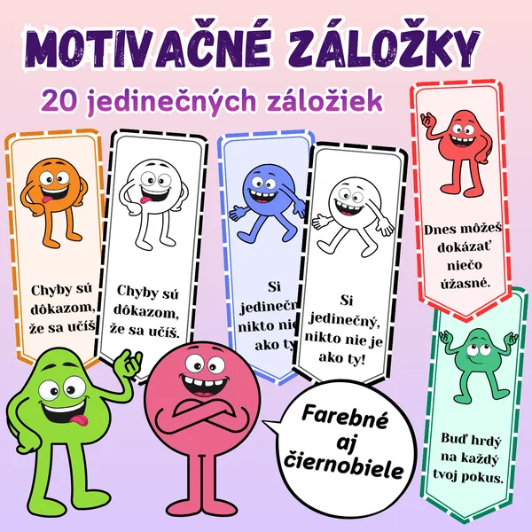 Motivačné záložky pre deti
