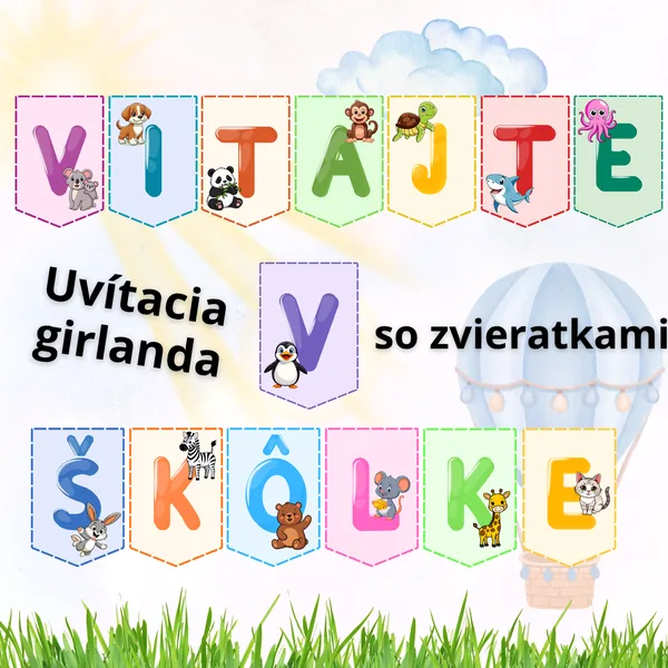 Uvítacia girlanda na začiatok roka do škôlky/ Girlanda do MŠ