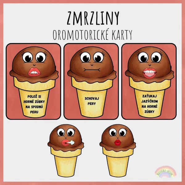 🍦Zmrzliny, oromotorické karty🍦