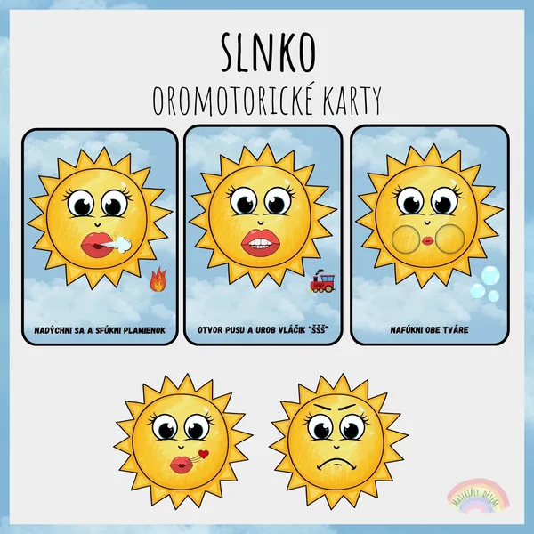 ☀️Slnko, oromotorické karty☀️
