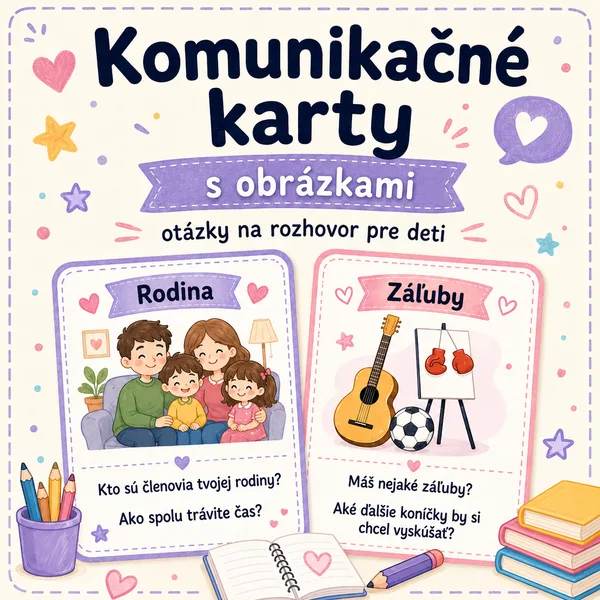 Komunikačné karty s obrázkami ❤️