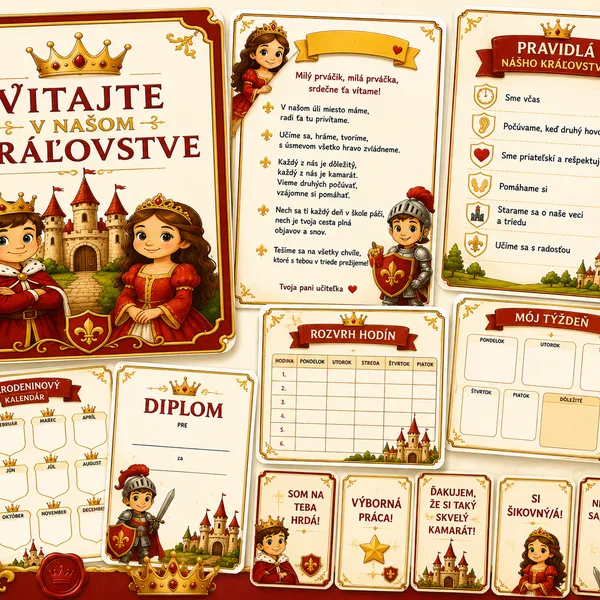 Triedne kráľovstvo – sada na výzdobu triedy