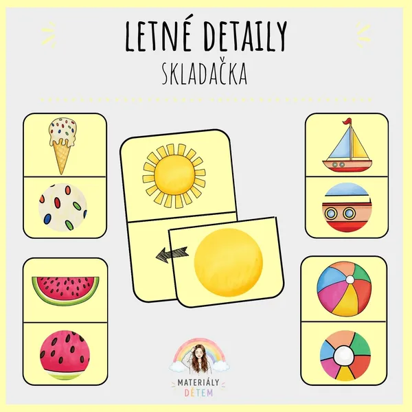 ☀️Letné detaily, skládačka☀️