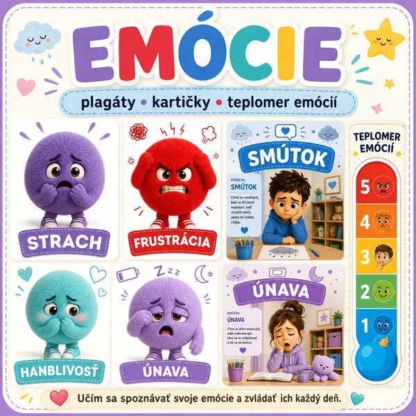 😊Emócie – edukačný materiál pre MŠ a 1. cyklus ZŠ😡