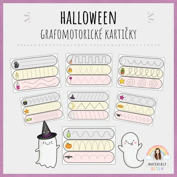 🎃Grafomotorické kartičky - Halloween🎃