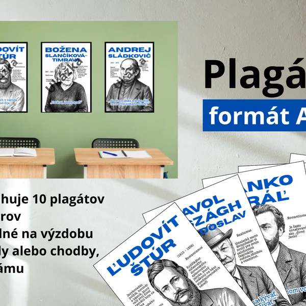 Slovenskí literárni velikáni (Formát A3)