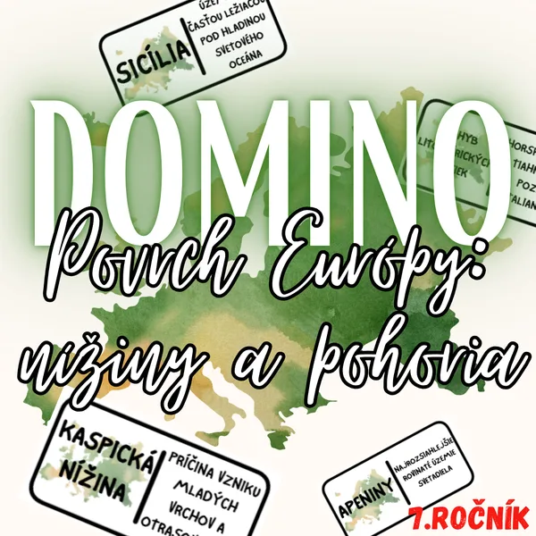Domino - Povrch Európy: nížiny a pohoria