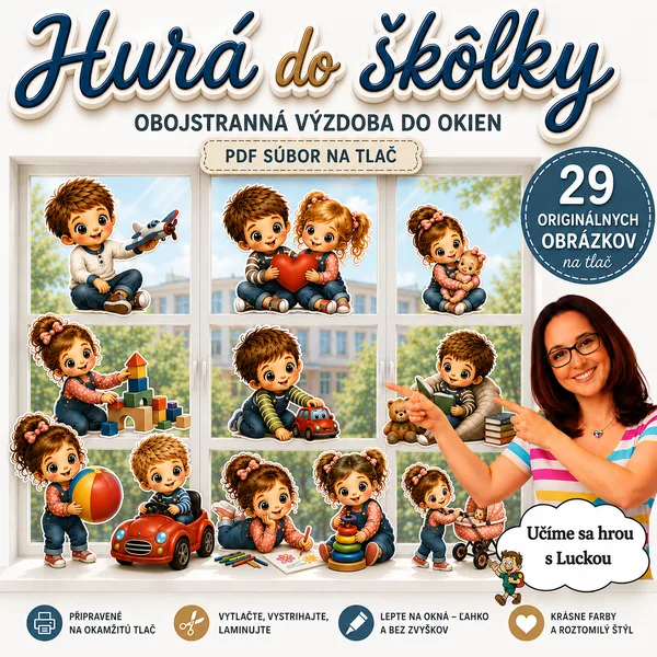 DETI DO MATERSKEJ ŠKOLY – OBOJSTRANNÁ VÝZDOBA