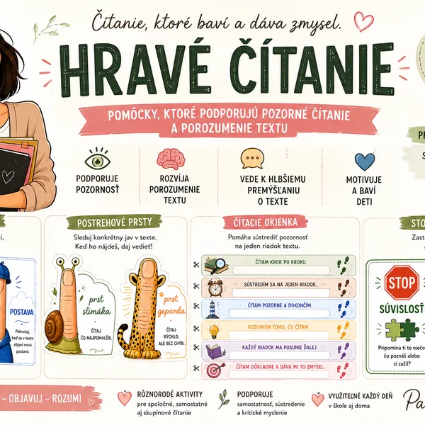 Hravé čítanie - prsty 