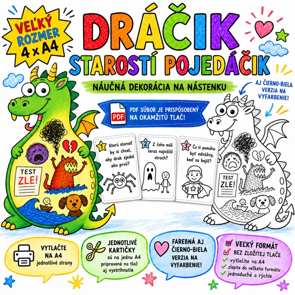 Nástenka EMÓCIE, STRACH, STAROSTI, veľký formát