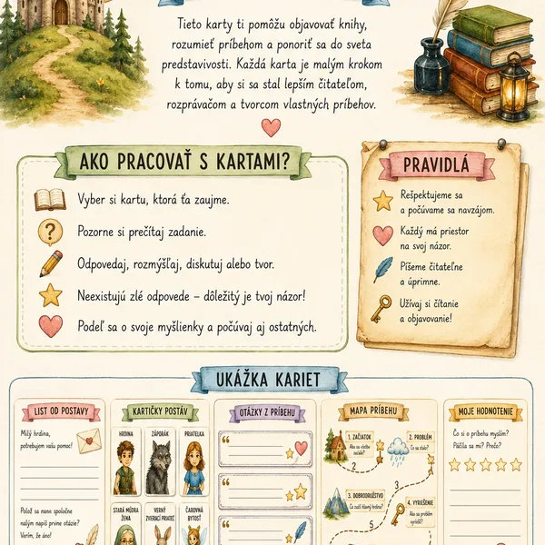 📚❤️ LITERÁRNE KARTY – PRÍBEH TROCHU INAK ❤️📚