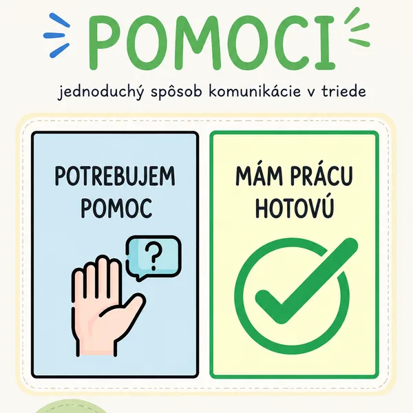 Kartičky na lavicu-tichá komunikácia v triede 