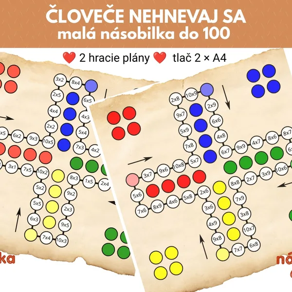 NÁSOBILKA do 100 – ČLOVEČE, NEHNEVAJ SA!