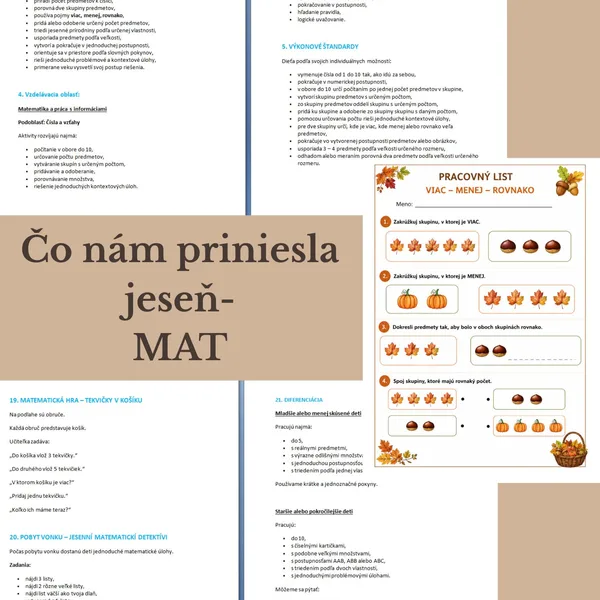 Čo nám priniesla jeseň