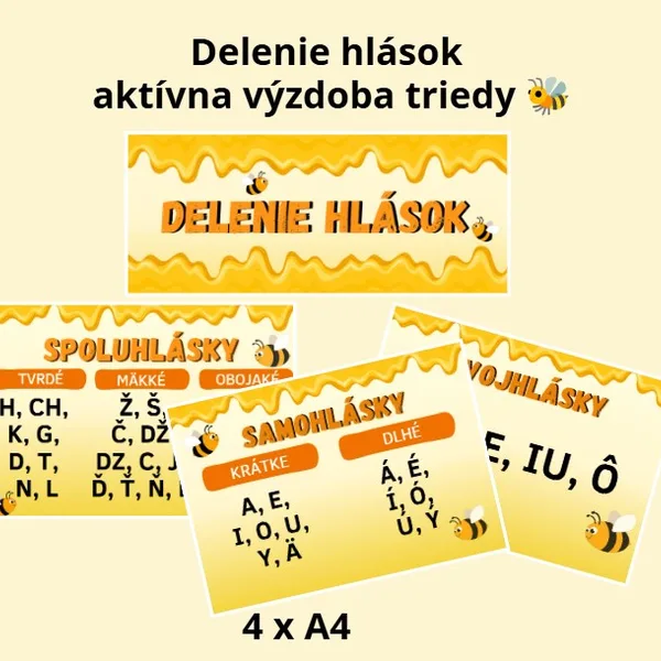 Delenie hlások – aktívna výzdoba triedy včielky 🐝