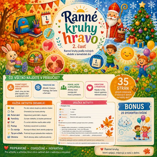 Ranné kruhy hravo- 2. časť (Ranné kruhy podľa ročných období a tematické dni)