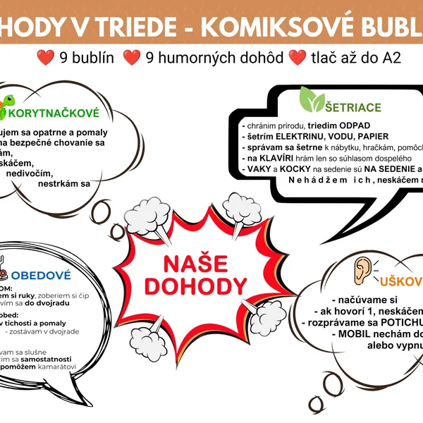 DOHODY V TRIEDE – KOMIKSOVÉ BUBLINY