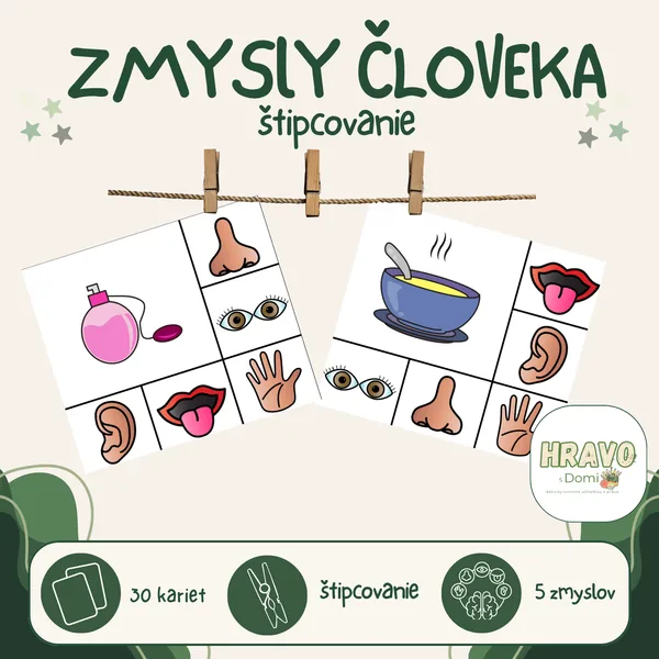 Zmysly človeka - štipcovanie