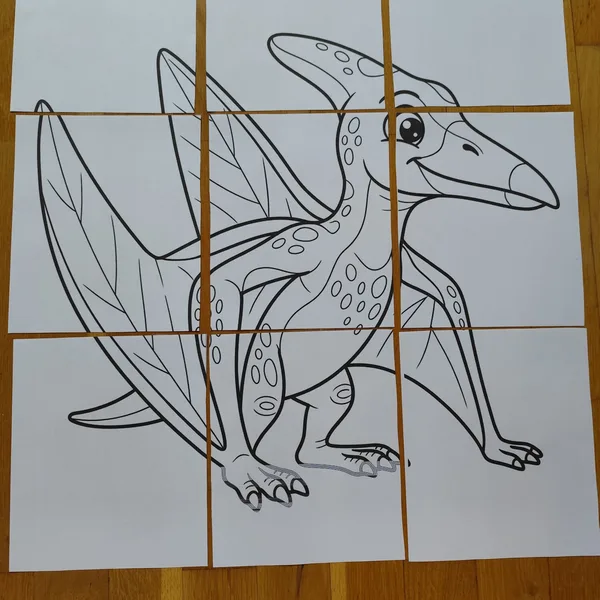 Dinosaurie kooperatívne (maxi) omaľovánky na 9A4