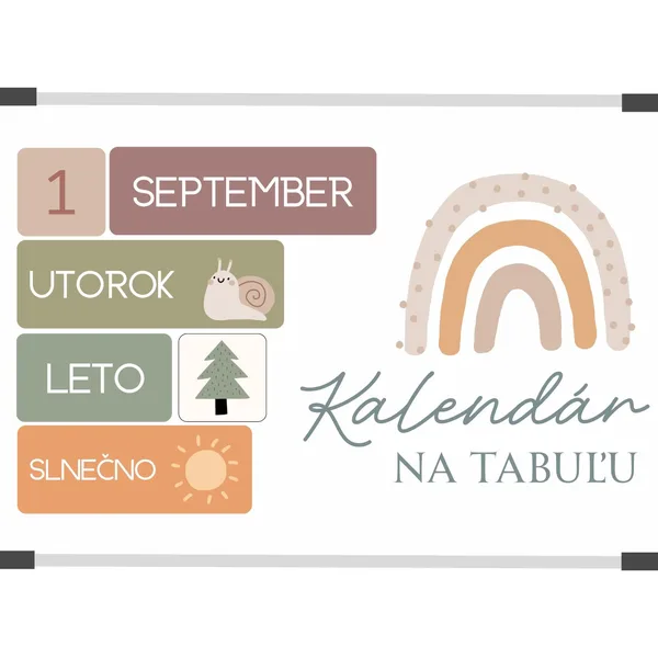 Kalendár na tabuľu