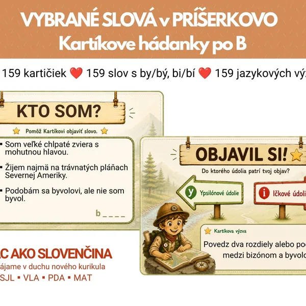 VYBRANÉ SLOVÁ po B – Kartíkove hádanky z PRÍŠERKOVA