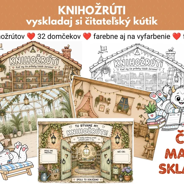 čitateľská gramotnosť KNIHOŽRÚTI – vyskladaj si čitateľský kútik