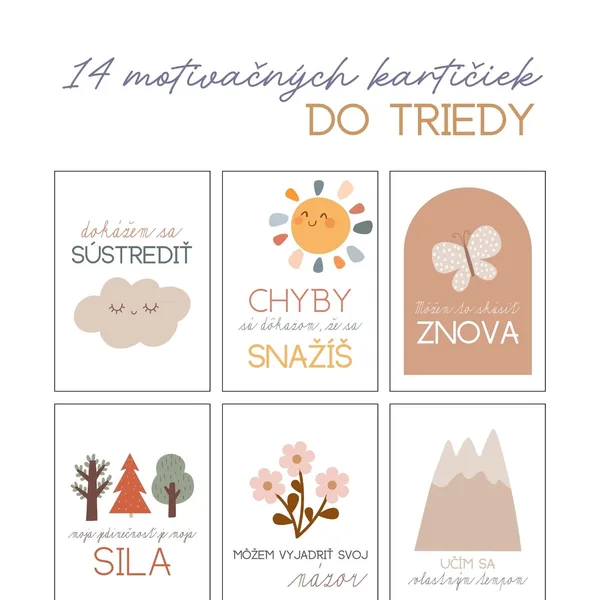Motivačné kartičky do triedy
