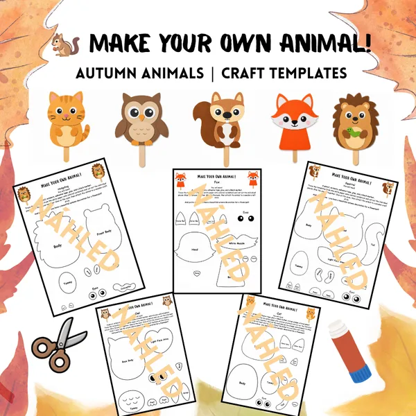 🐿️ Make Your Own Animal! – Autumn Animals | Craft Templates