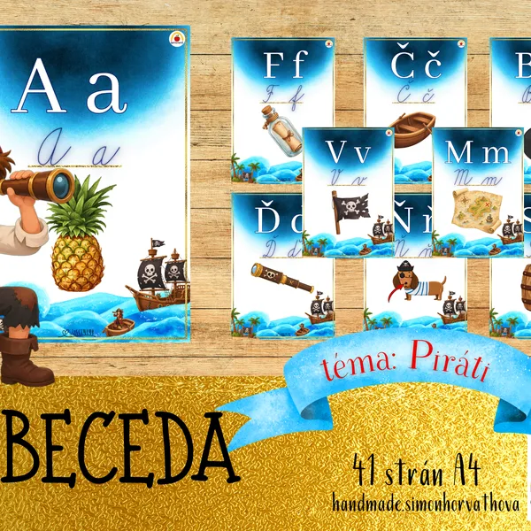 Abeceda, plagáty, výzdoba triedy, piráti