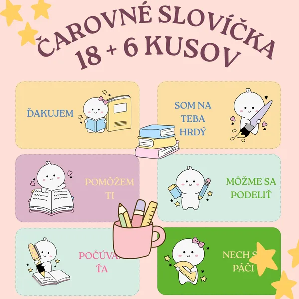 ☀️ČAROVNÉ SLOVÍČKA (kartičky) - Back to school kolekcia☀️