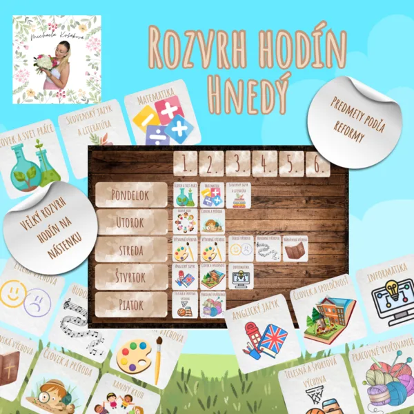 Rozvrh hodín hnedý