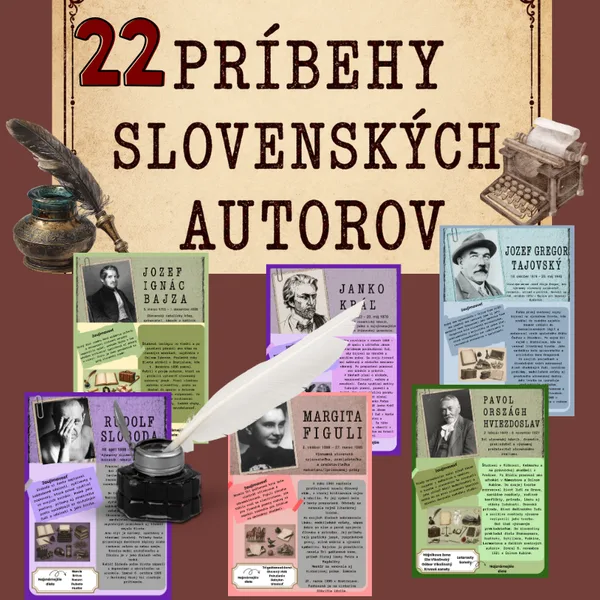 Príbehy slovenských autorov/ plagáty, výzdoba, umenie. literatúra, história, nástenka