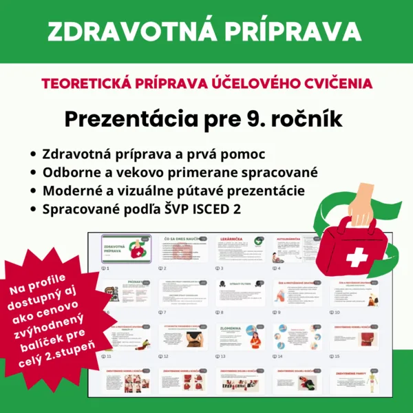 9. ročník - Zdravotná príprava, účelové cvičenie